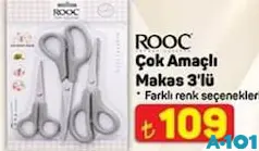 ROOC ÇOK AMAÇLI MAKAS 3'LÜ fiyat ve kampanya bilgisi
